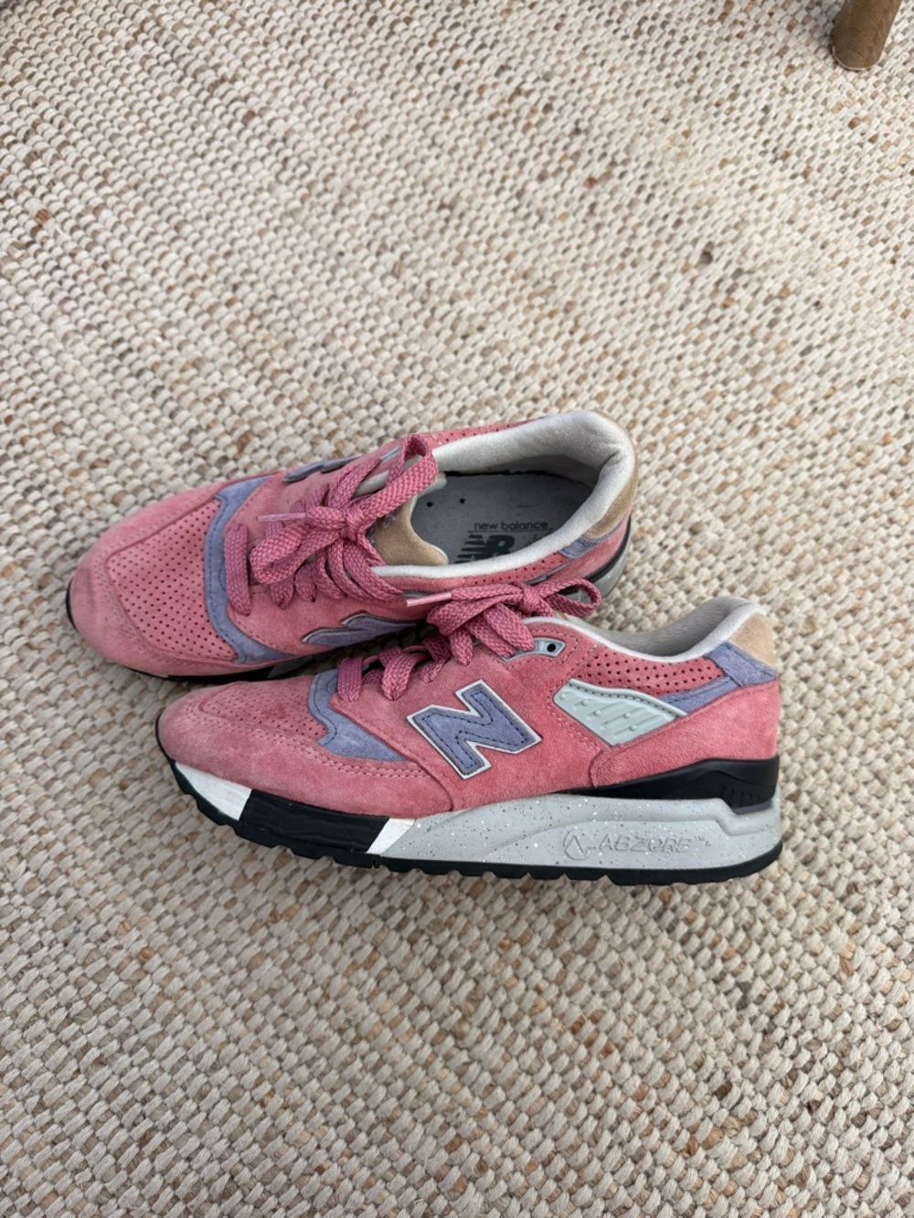 New Balance 998 W998XAA Pink Suede Sneakers Women’s Size 6 – Made in USA